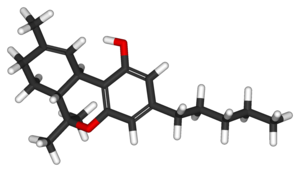 3D structure of tetrahydrocannabinol